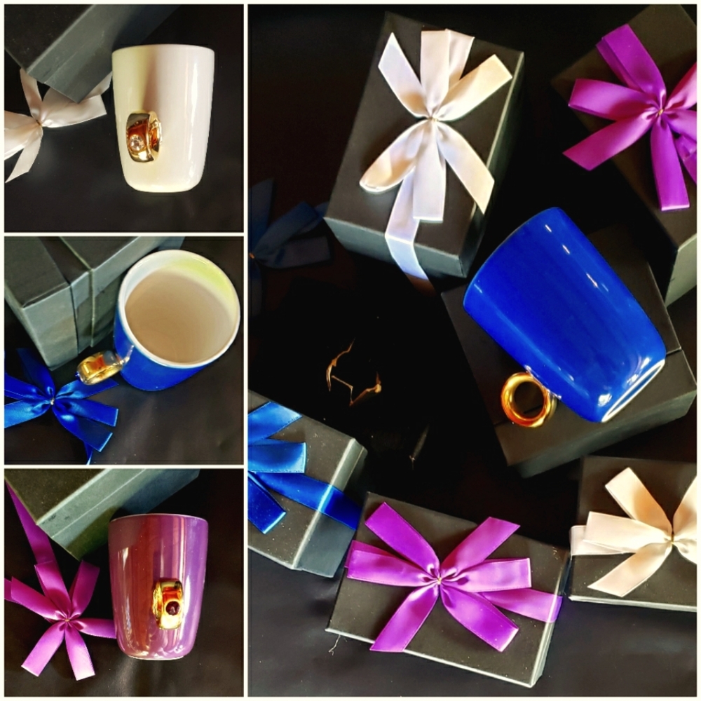 2-Carat Proposal Swarovski Crystal Cup Coffee/Tea Mug by FRED & FRIENDS - NIB